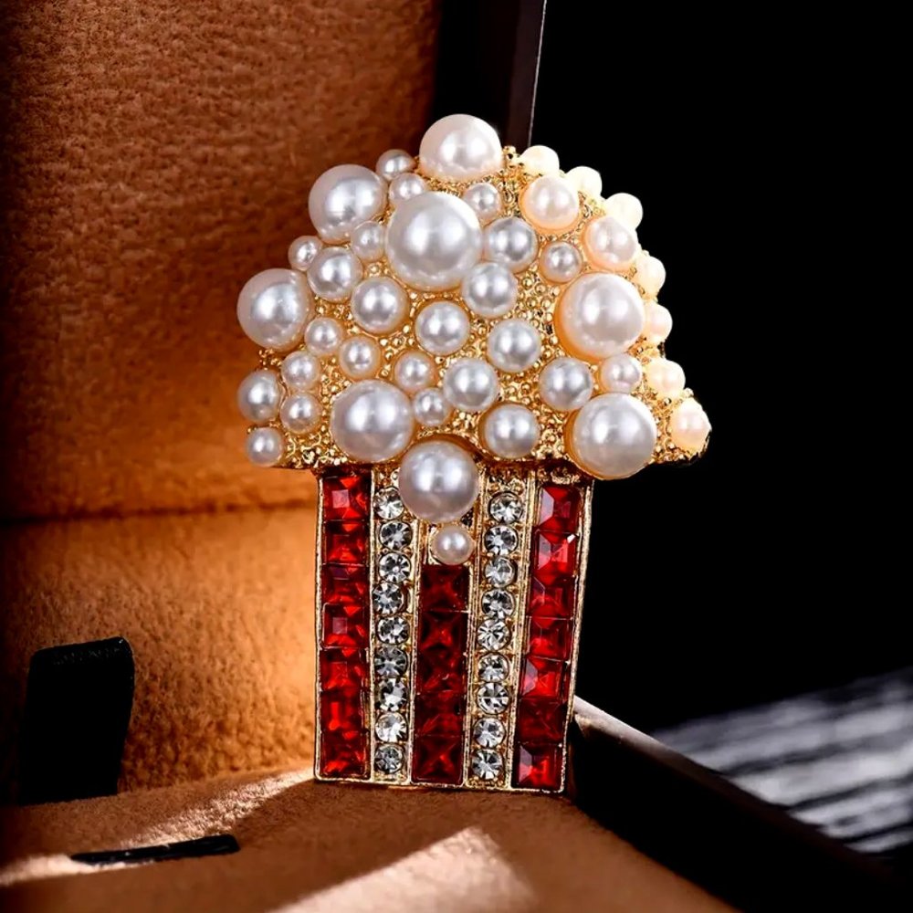 Fabulous Movie Time Party • Popcorn Brooch